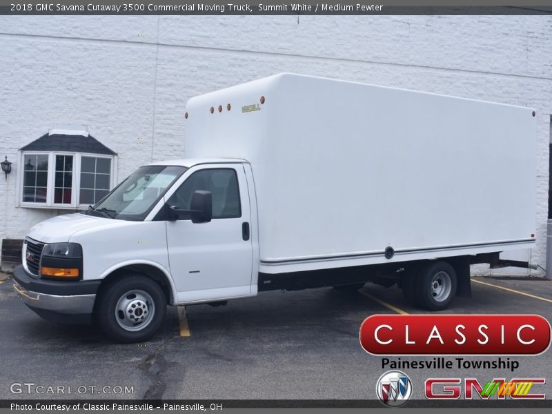 Summit White / Medium Pewter 2018 GMC Savana Cutaway 3500 Commercial Moving Truck