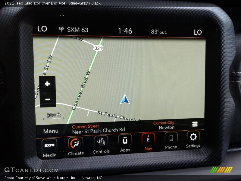 Navigation of 2021 Gladiator Overland 4x4