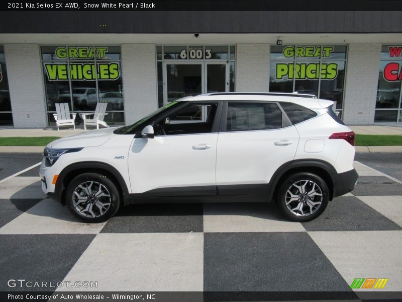 Snow White Pearl / Black 2021 Kia Seltos EX AWD
