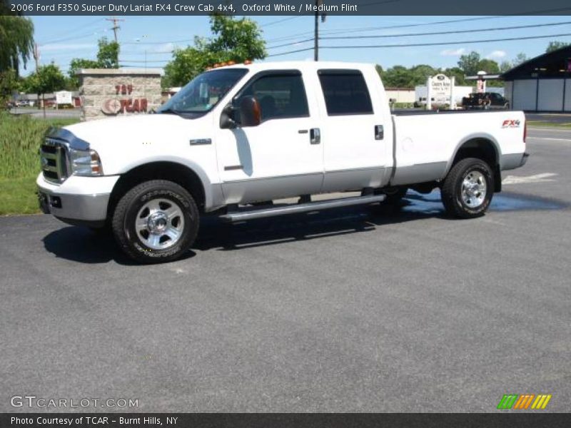 Oxford White / Medium Flint 2006 Ford F350 Super Duty Lariat FX4 Crew Cab 4x4