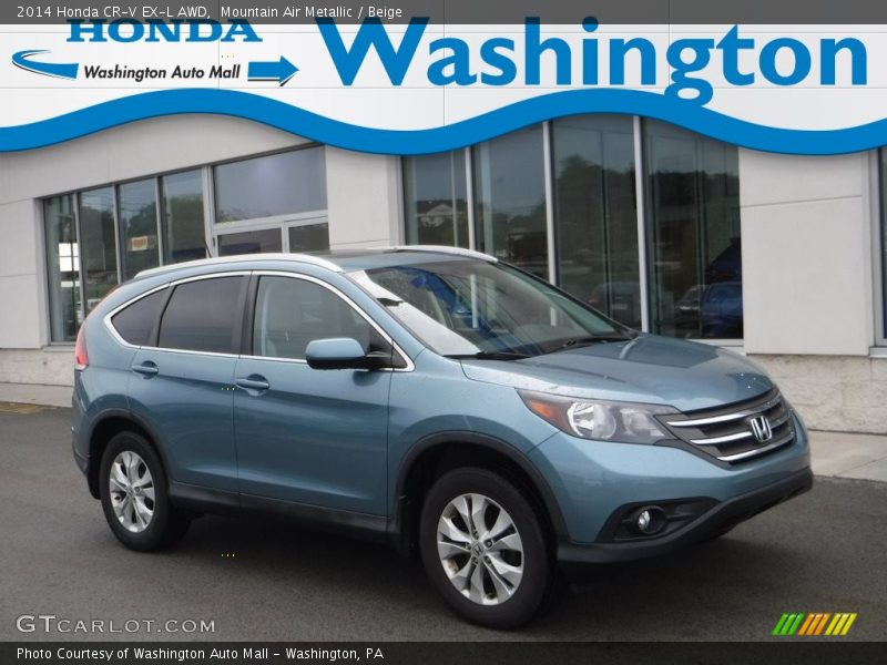 Mountain Air Metallic / Beige 2014 Honda CR-V EX-L AWD