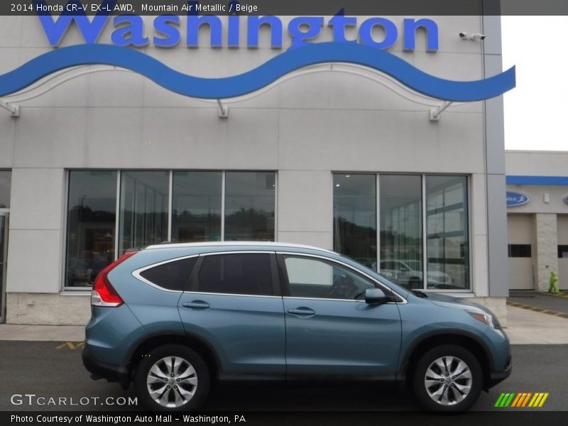 Mountain Air Metallic / Beige 2014 Honda CR-V EX-L AWD