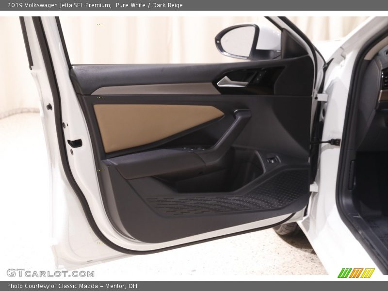 Pure White / Dark Beige 2019 Volkswagen Jetta SEL Premium