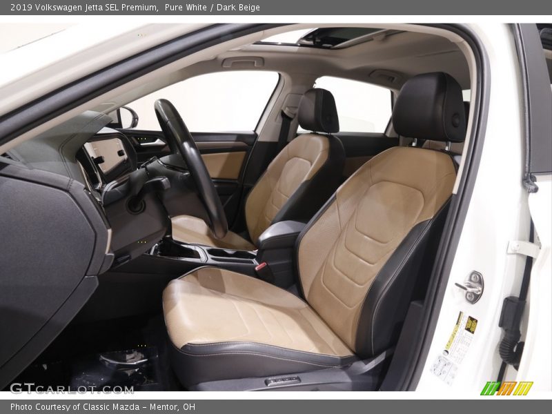 Pure White / Dark Beige 2019 Volkswagen Jetta SEL Premium