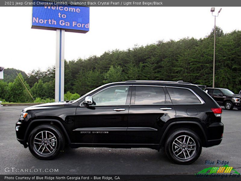 Diamond Black Crystal Pearl / Light Frost Beige/Black 2021 Jeep Grand Cherokee Limited