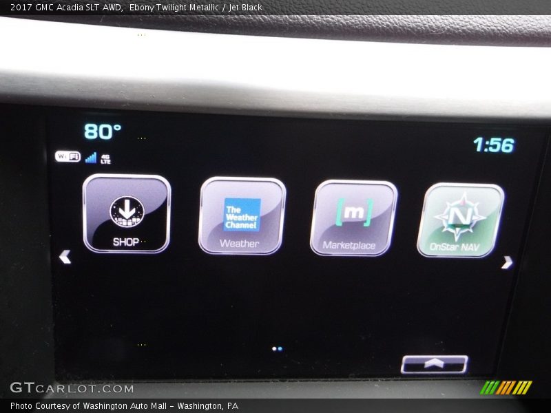 Ebony Twilight Metallic / Jet Black 2017 GMC Acadia SLT AWD