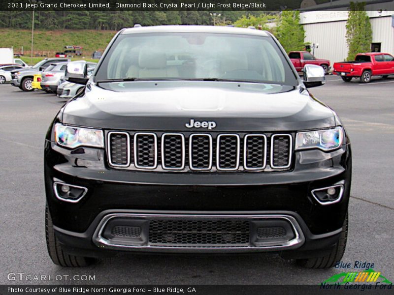 Diamond Black Crystal Pearl / Light Frost Beige/Black 2021 Jeep Grand Cherokee Limited