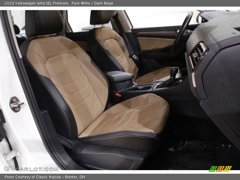 Pure White / Dark Beige 2019 Volkswagen Jetta SEL Premium
