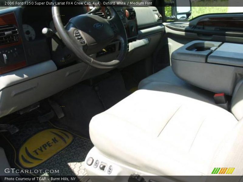 Oxford White / Medium Flint 2006 Ford F350 Super Duty Lariat FX4 Crew Cab 4x4