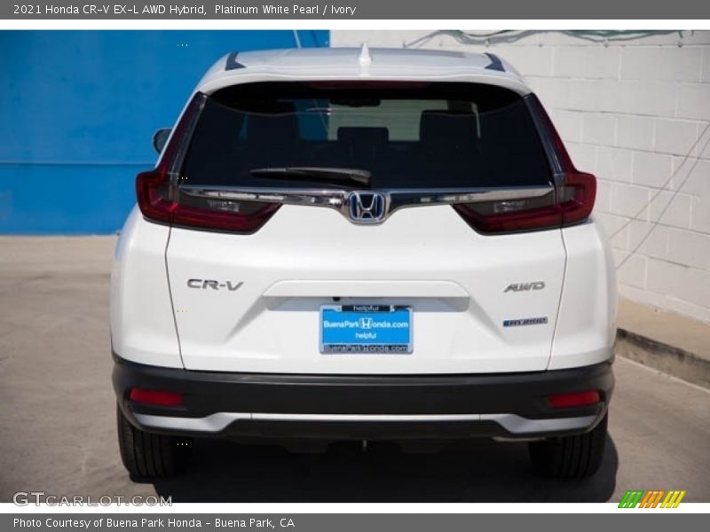 Platinum White Pearl / Ivory 2021 Honda CR-V EX-L AWD Hybrid