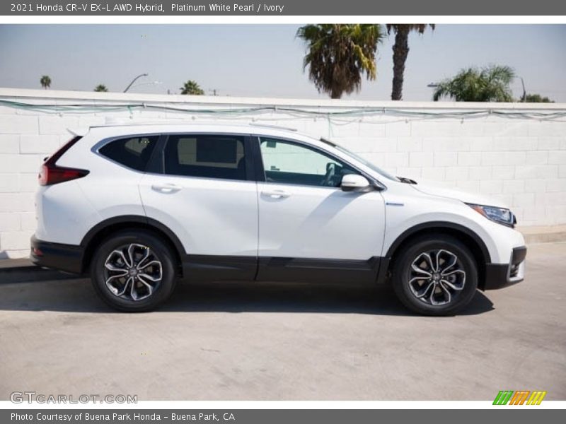 Platinum White Pearl / Ivory 2021 Honda CR-V EX-L AWD Hybrid