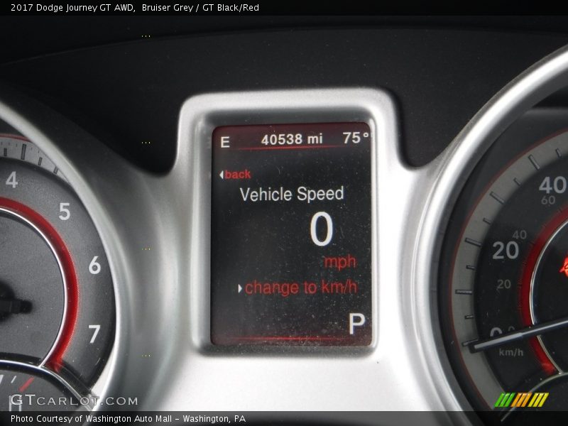 Bruiser Grey / GT Black/Red 2017 Dodge Journey GT AWD