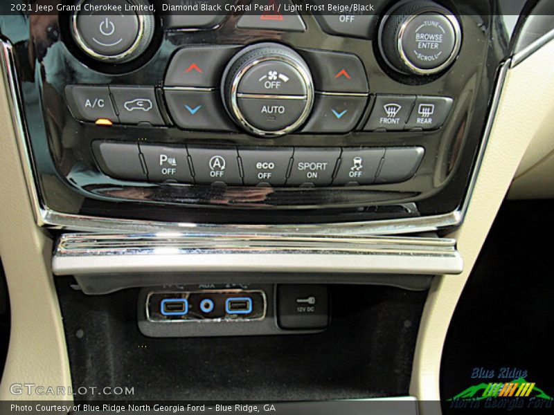 Diamond Black Crystal Pearl / Light Frost Beige/Black 2021 Jeep Grand Cherokee Limited