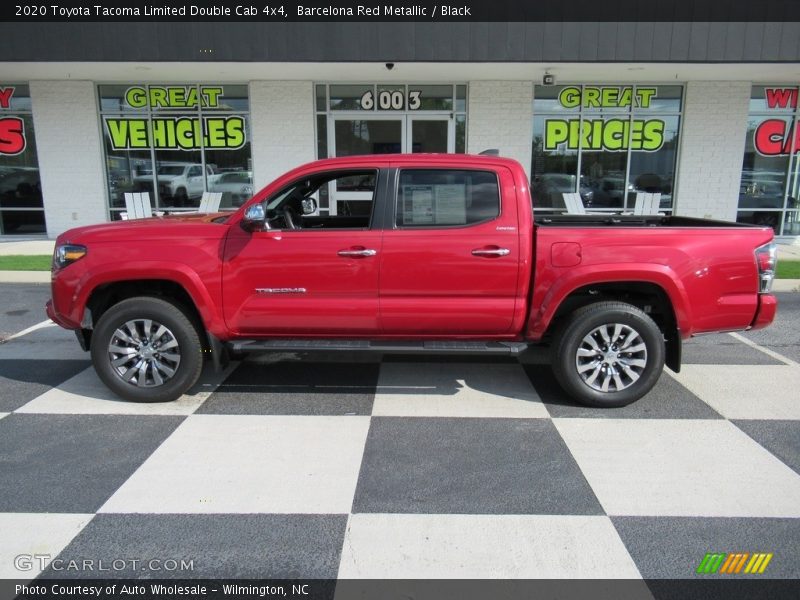 Barcelona Red Metallic / Black 2020 Toyota Tacoma Limited Double Cab 4x4
