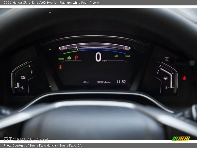 Platinum White Pearl / Ivory 2021 Honda CR-V EX-L AWD Hybrid