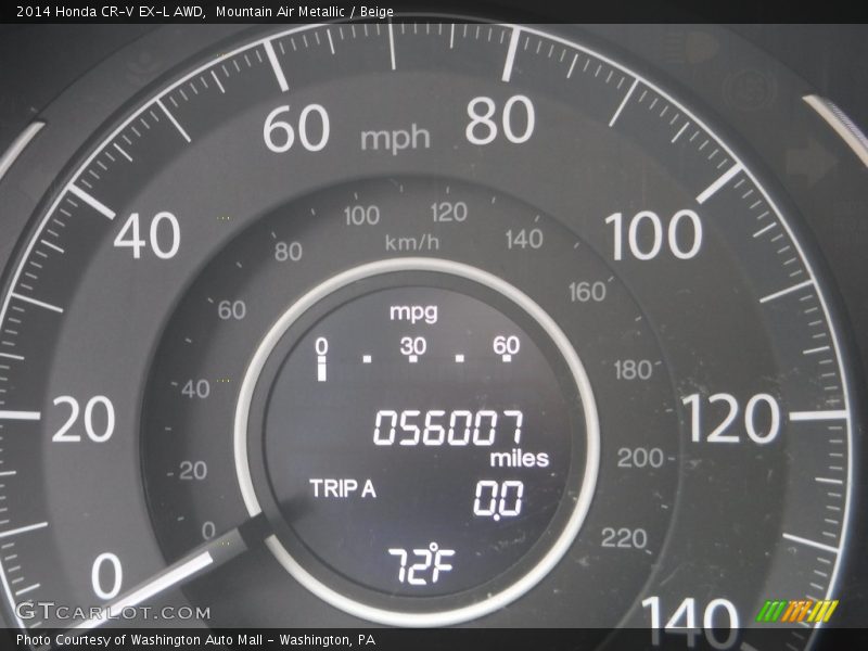 Mountain Air Metallic / Beige 2014 Honda CR-V EX-L AWD