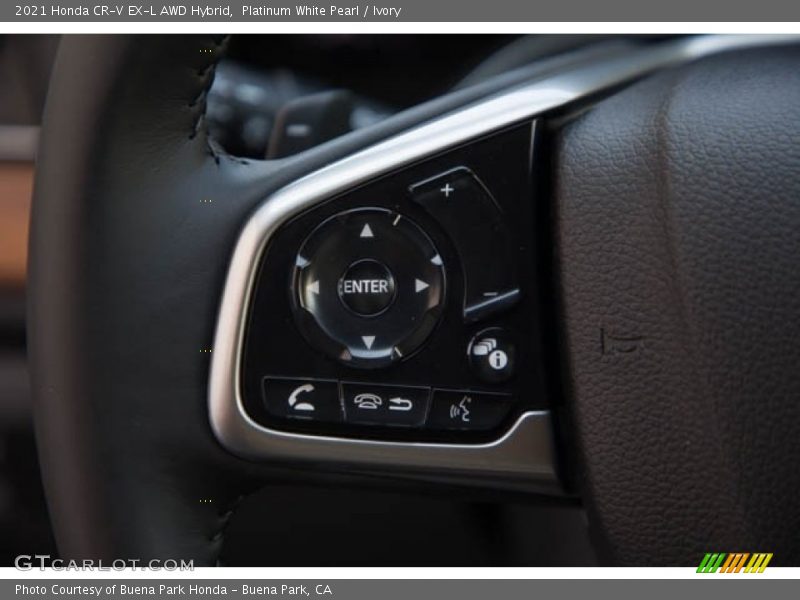 Platinum White Pearl / Ivory 2021 Honda CR-V EX-L AWD Hybrid