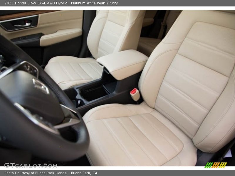 Platinum White Pearl / Ivory 2021 Honda CR-V EX-L AWD Hybrid