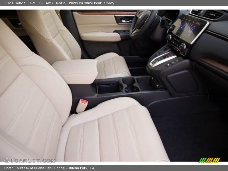 Platinum White Pearl / Ivory 2021 Honda CR-V EX-L AWD Hybrid