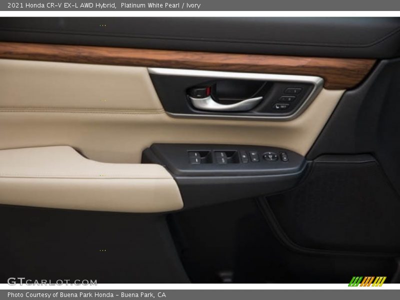 Platinum White Pearl / Ivory 2021 Honda CR-V EX-L AWD Hybrid