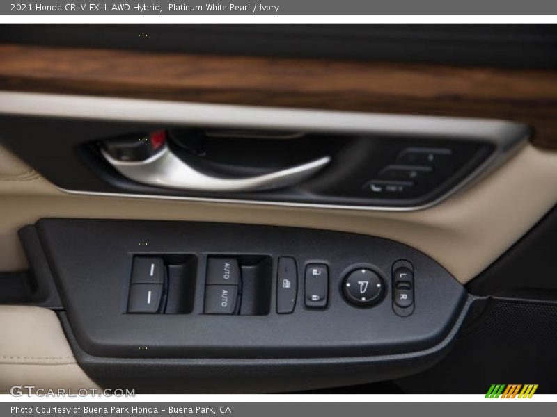 Platinum White Pearl / Ivory 2021 Honda CR-V EX-L AWD Hybrid