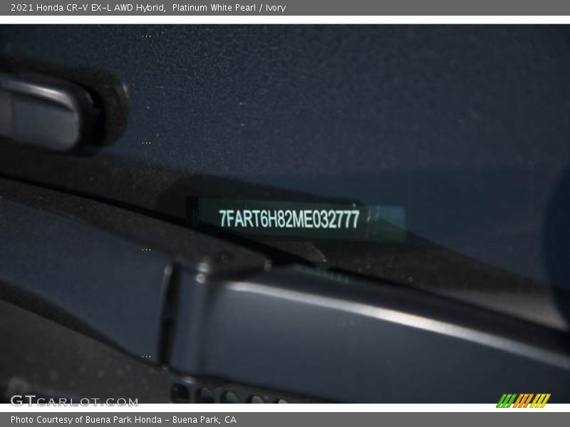 Platinum White Pearl / Ivory 2021 Honda CR-V EX-L AWD Hybrid
