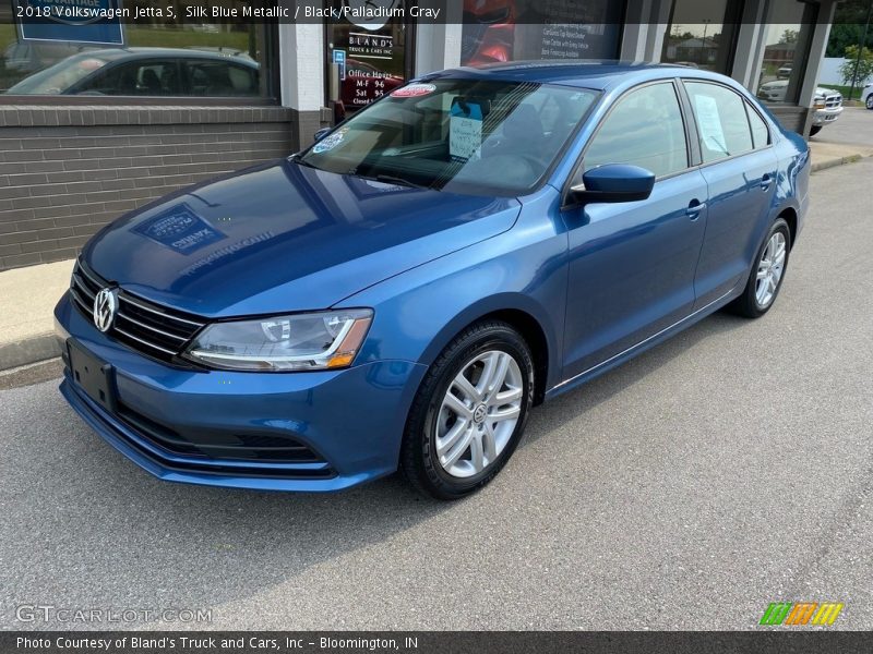 Silk Blue Metallic / Black/Palladium Gray 2018 Volkswagen Jetta S