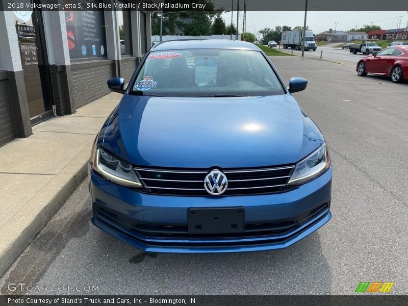 Silk Blue Metallic / Black/Palladium Gray 2018 Volkswagen Jetta S