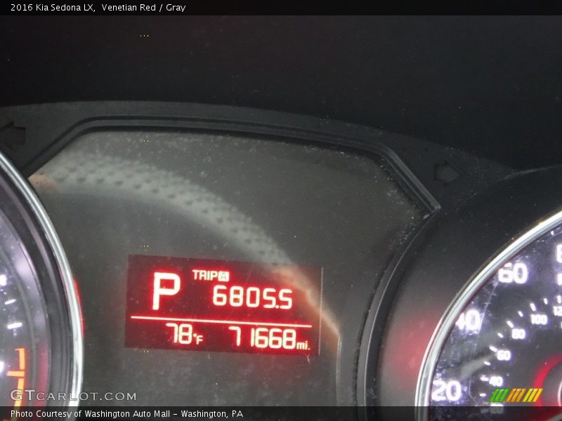 Venetian Red / Gray 2016 Kia Sedona LX