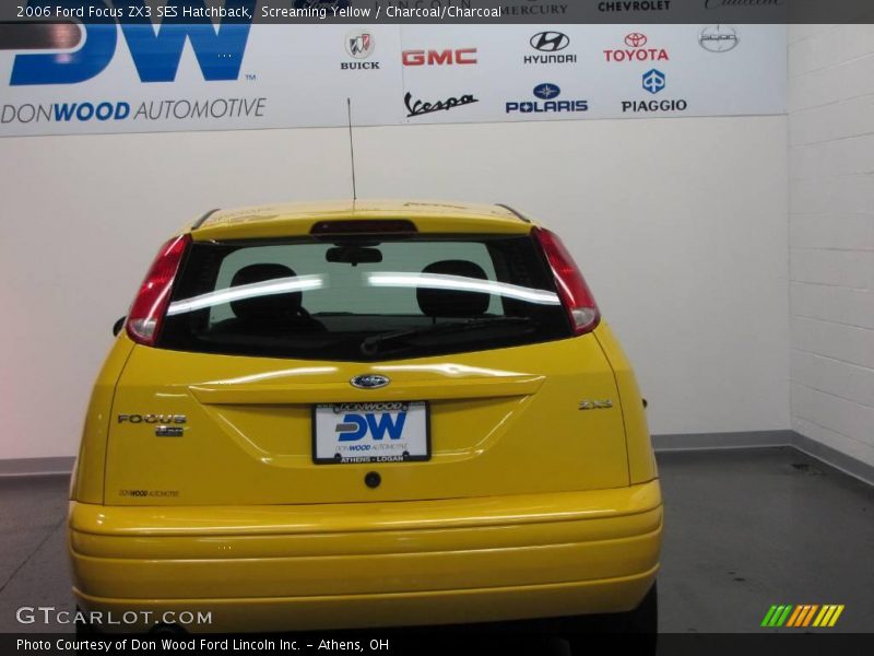 Screaming Yellow / Charcoal/Charcoal 2006 Ford Focus ZX3 SES Hatchback