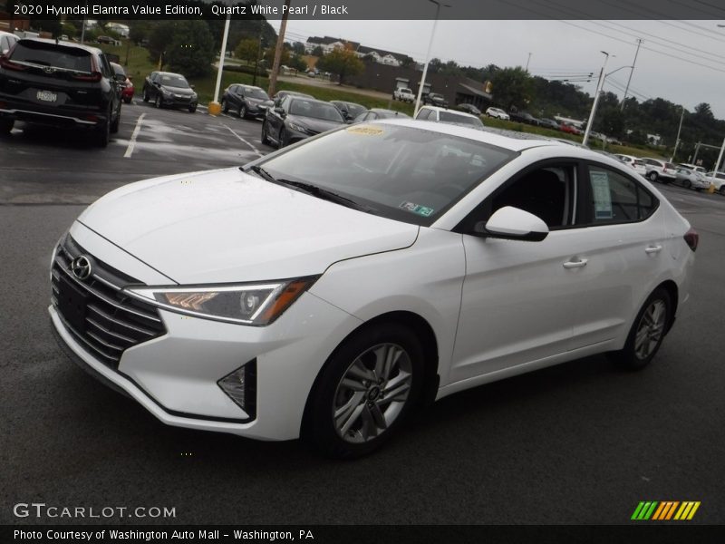 Quartz White Pearl / Black 2020 Hyundai Elantra Value Edition