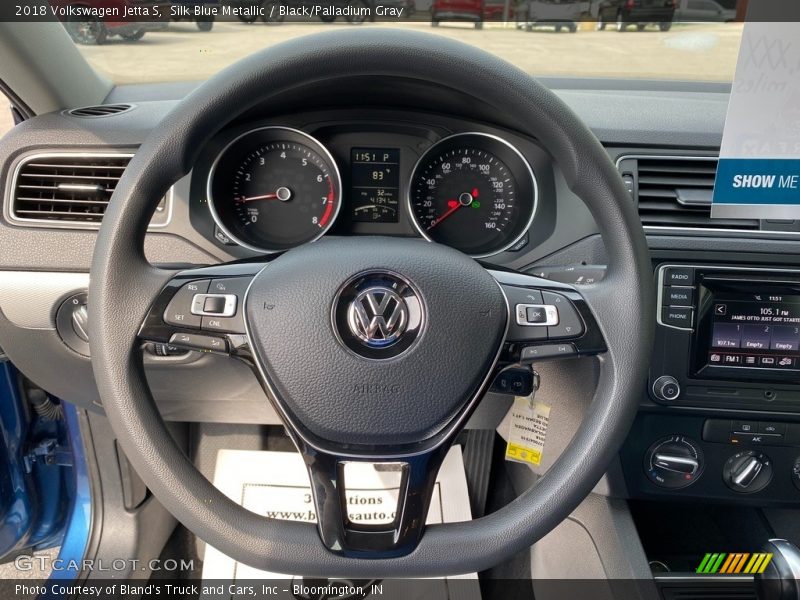 Silk Blue Metallic / Black/Palladium Gray 2018 Volkswagen Jetta S