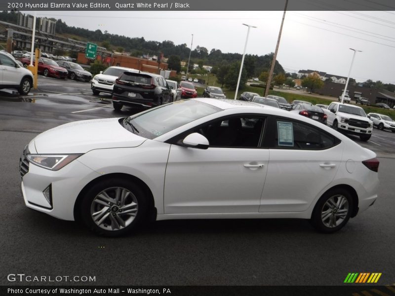 Quartz White Pearl / Black 2020 Hyundai Elantra Value Edition