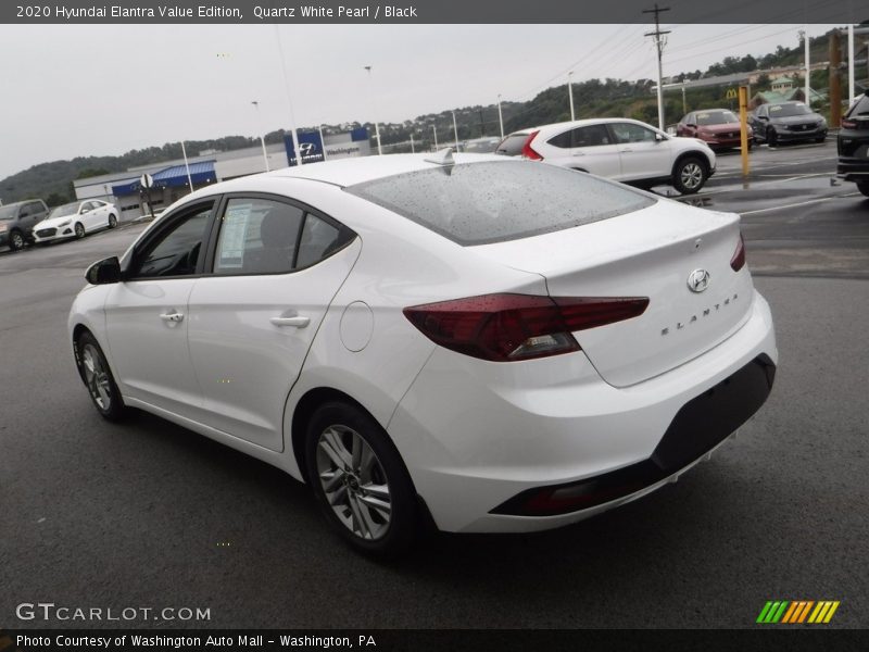 Quartz White Pearl / Black 2020 Hyundai Elantra Value Edition