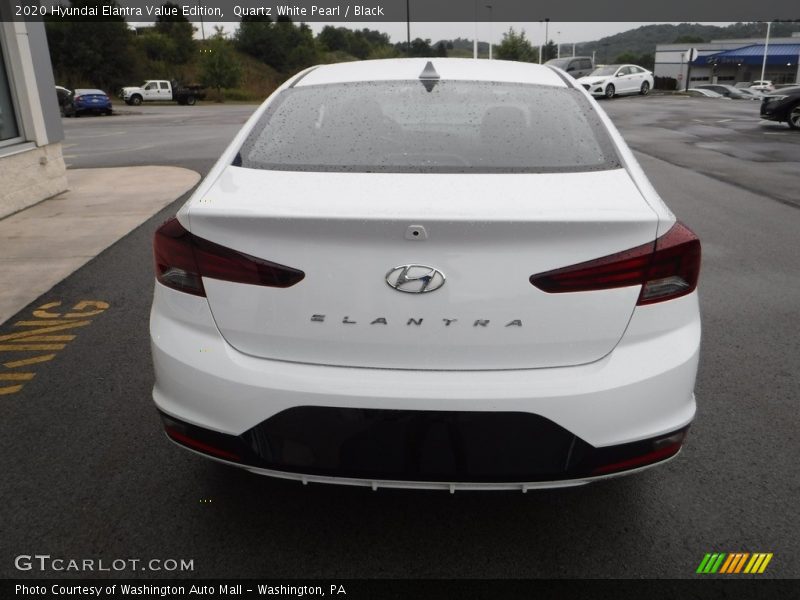 Quartz White Pearl / Black 2020 Hyundai Elantra Value Edition