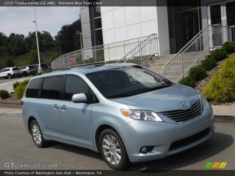 Shoreline Blue Pearl / Ash 2015 Toyota Sienna XLE AWD