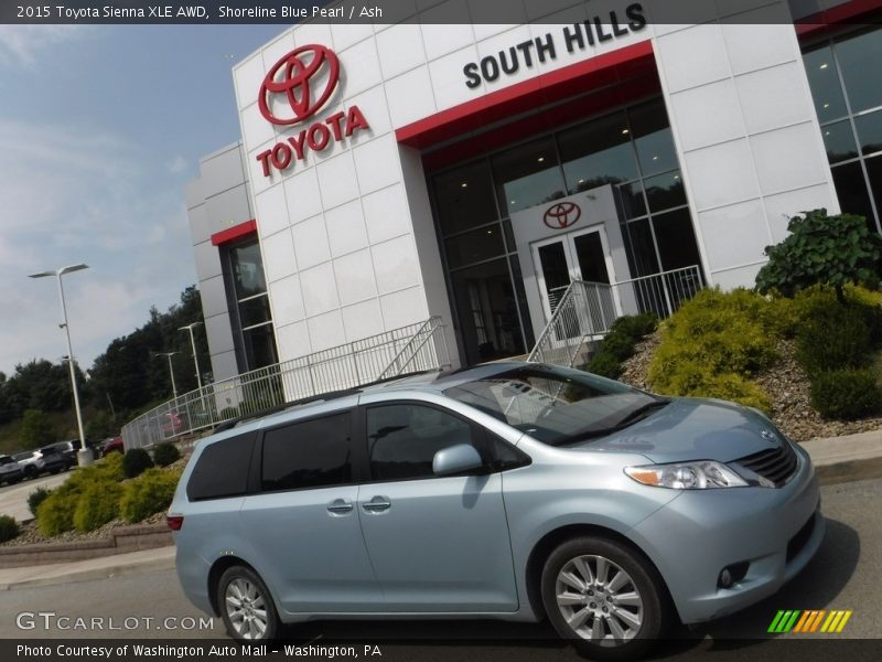 Shoreline Blue Pearl / Ash 2015 Toyota Sienna XLE AWD