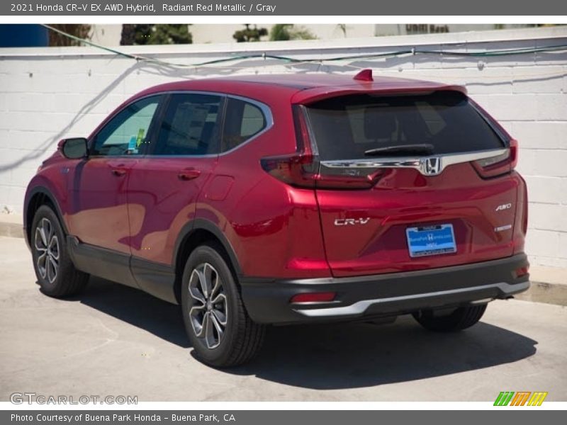 Radiant Red Metallic / Gray 2021 Honda CR-V EX AWD Hybrid