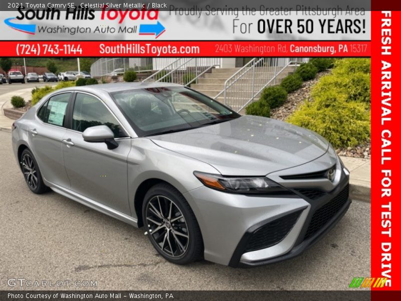 Celestial Silver Metallic / Black 2021 Toyota Camry SE