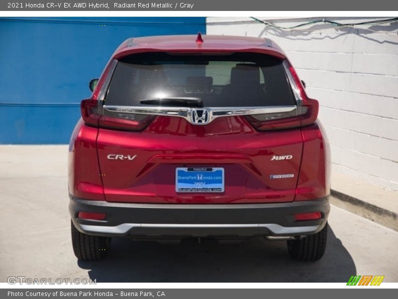 Radiant Red Metallic / Gray 2021 Honda CR-V EX AWD Hybrid