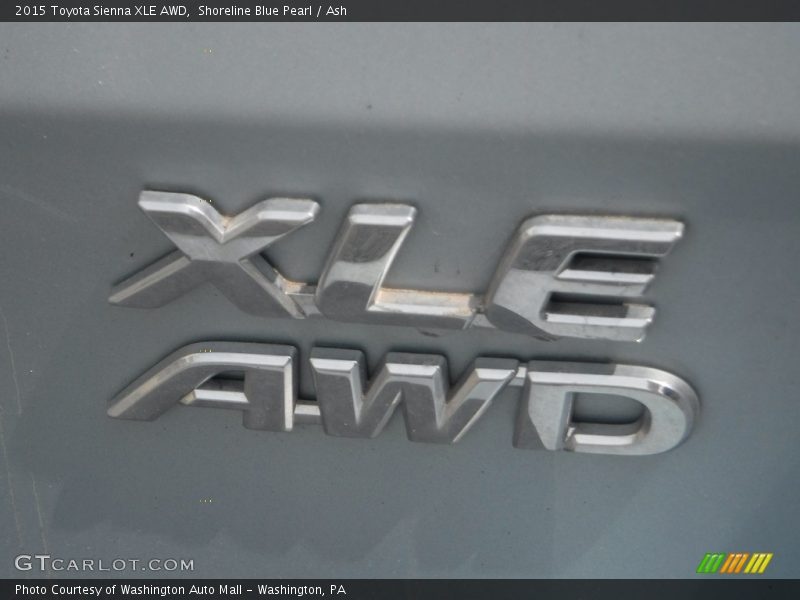 Shoreline Blue Pearl / Ash 2015 Toyota Sienna XLE AWD