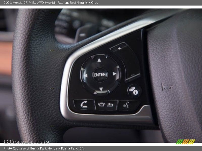 Radiant Red Metallic / Gray 2021 Honda CR-V EX AWD Hybrid