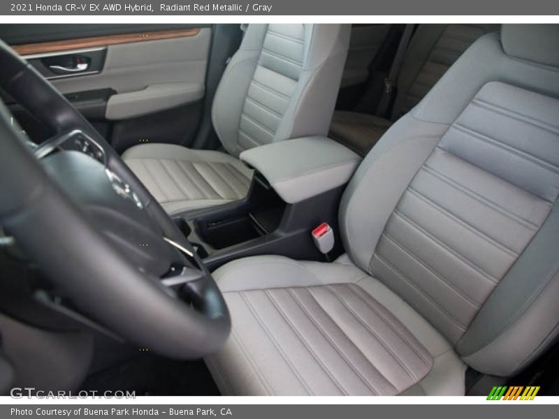 Radiant Red Metallic / Gray 2021 Honda CR-V EX AWD Hybrid