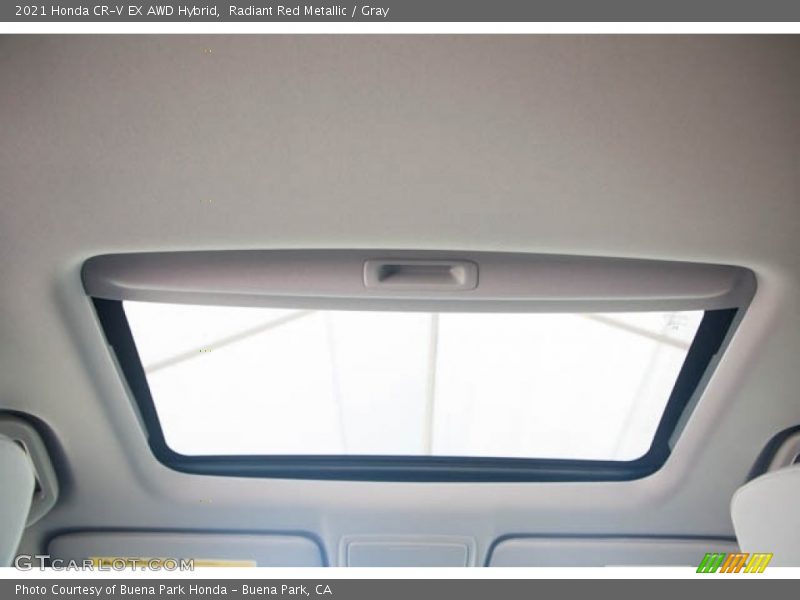 Radiant Red Metallic / Gray 2021 Honda CR-V EX AWD Hybrid