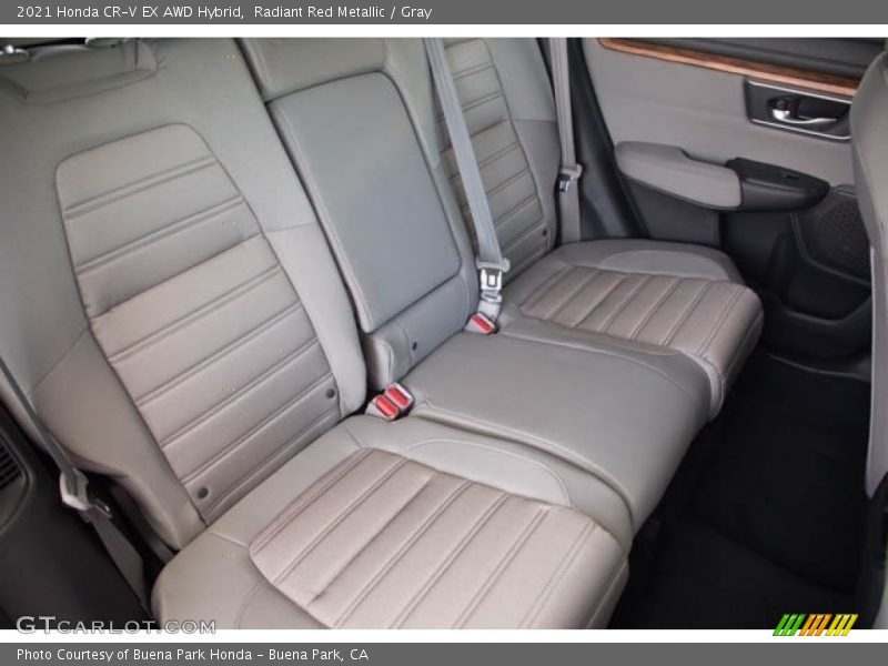 Radiant Red Metallic / Gray 2021 Honda CR-V EX AWD Hybrid