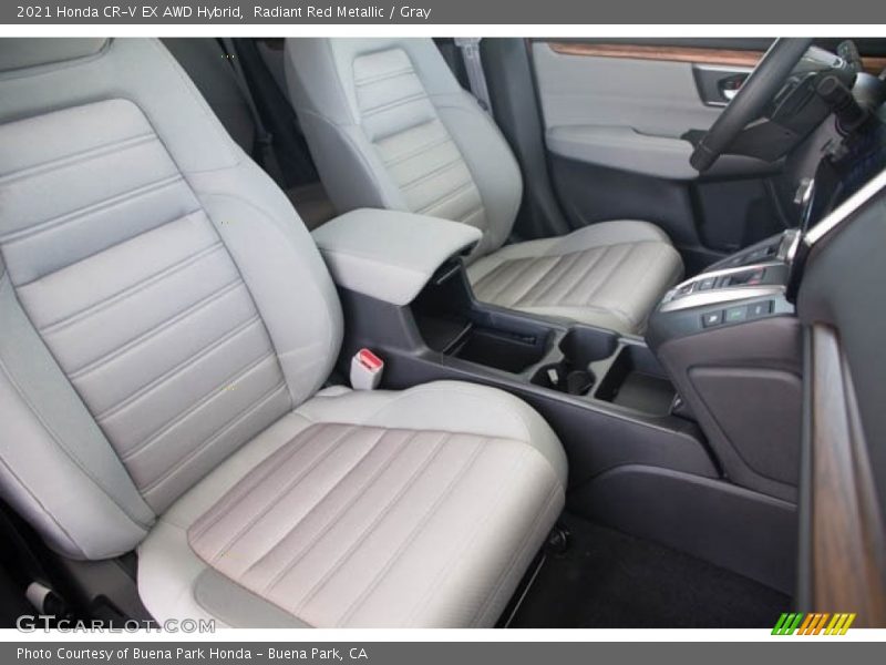 Radiant Red Metallic / Gray 2021 Honda CR-V EX AWD Hybrid