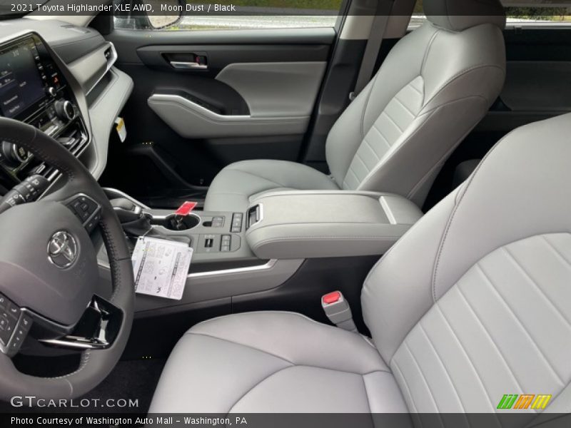 Front Seat of 2021 Highlander XLE AWD