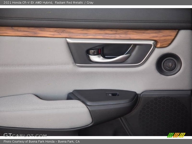 Radiant Red Metallic / Gray 2021 Honda CR-V EX AWD Hybrid