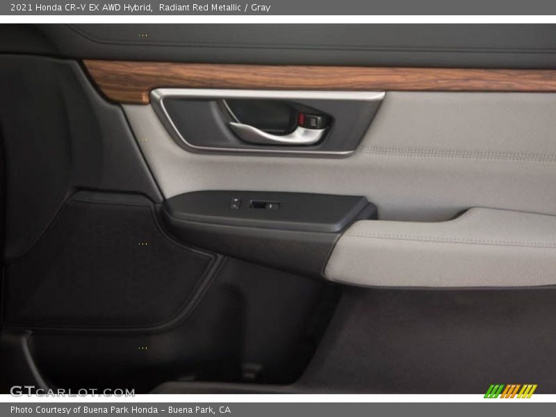 Radiant Red Metallic / Gray 2021 Honda CR-V EX AWD Hybrid