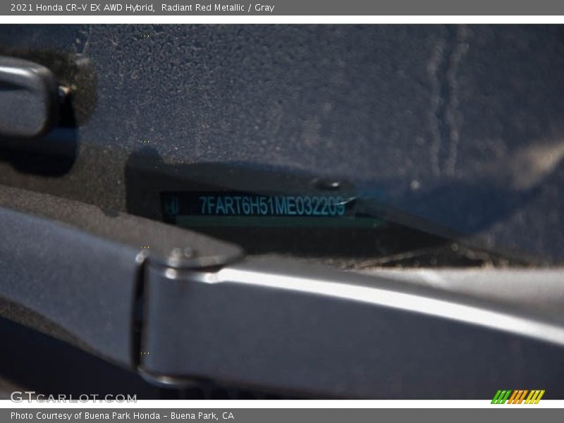 Radiant Red Metallic / Gray 2021 Honda CR-V EX AWD Hybrid